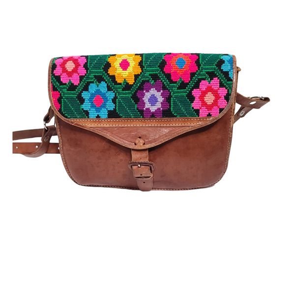 Hand Embroidered Sling Bag - FLOWERS - Picture 1 of 8